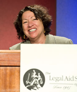 Sotomayor at the Legal Aid Society of Cleveland's Presence of Justice event on Sept. 10. Picture courtesy of the Legal Aid Society of Cleveland.