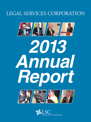 imge of lsc's annual report 2013 cover