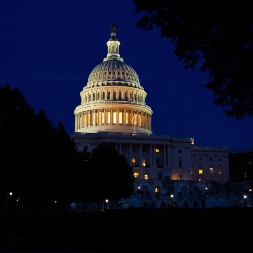 US Capitol Building at Night