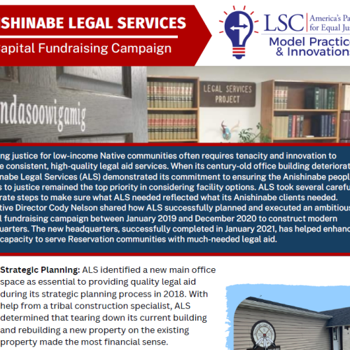Screenshot of Anishinabe Legal Services Info Sheet
