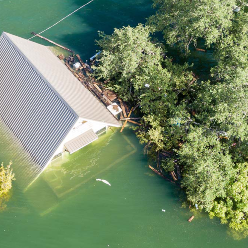 House in a flood