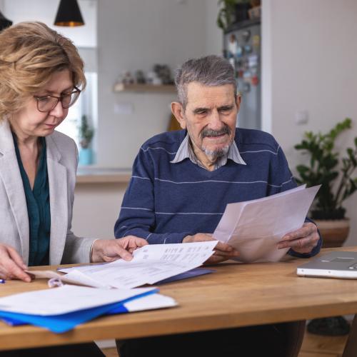 Man receiving legal help