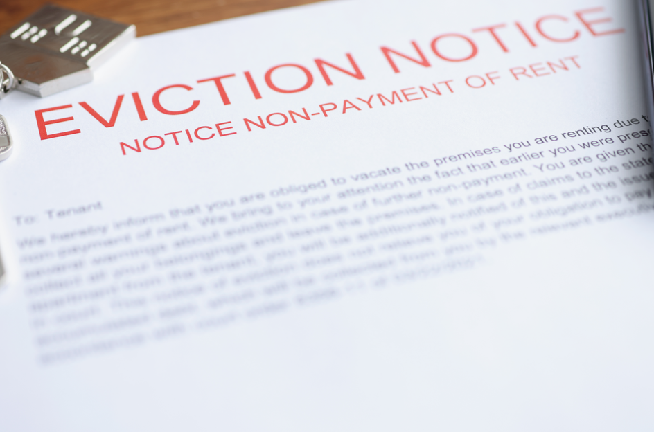 eviction notice and keys